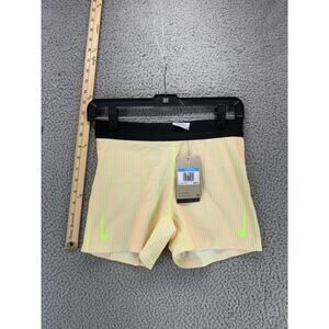 Nike Dri-Fit ADV Aeroswift Running Shorts Tights Womens Medium Yellow Volt NEW M